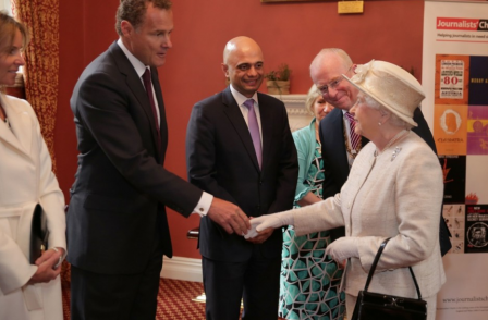 The Queen and Prince Philip join leading press figures to celebrate 150 years of the Journalists' Charity